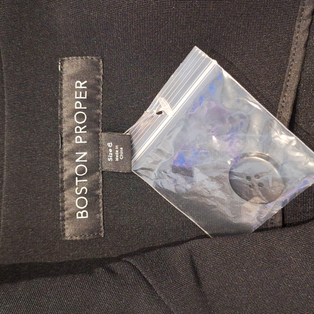 Boston Proper Beyond Travel Collection Classic Black Blazer Size 6 NWT View 6